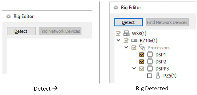 The Rig Editor for modifications in Synapse Menu if your hardware
changes.