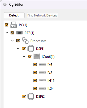 Rig Editor with iConZ detected