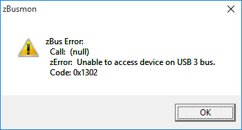 UZ3 error message
