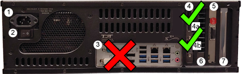 WS back panel connections