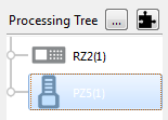PZ5 selected in the Processing Tree PZ5 selected in the Processing Tree