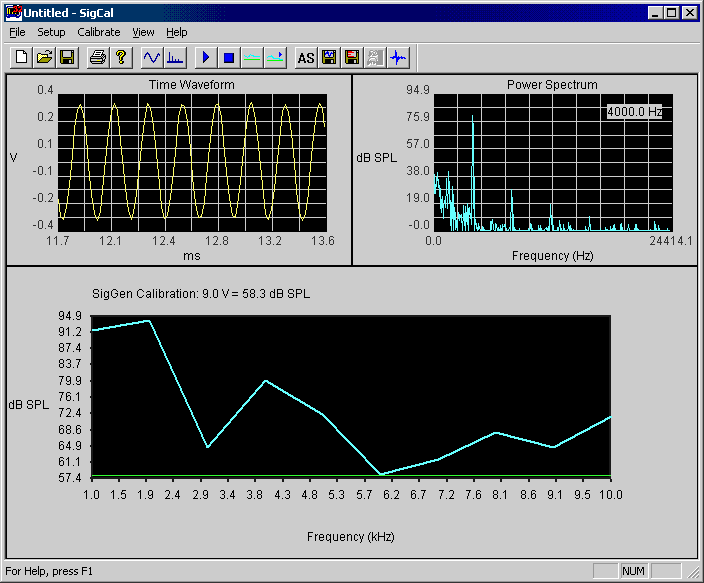 SigCalRP main window